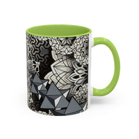 Sacred Geometry Accent Mug – Geometric Mandala
