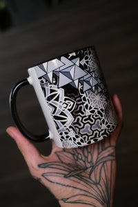 Sacred Geometry Accent Mug – Geometric Mandala