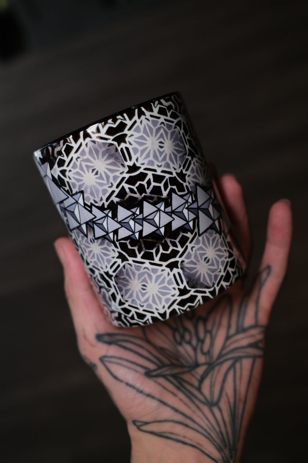 Sacred Geometry Accent Mug – Geometric Mandala