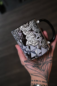 Sacred Geometry Accent Mug – Geometric Mandala