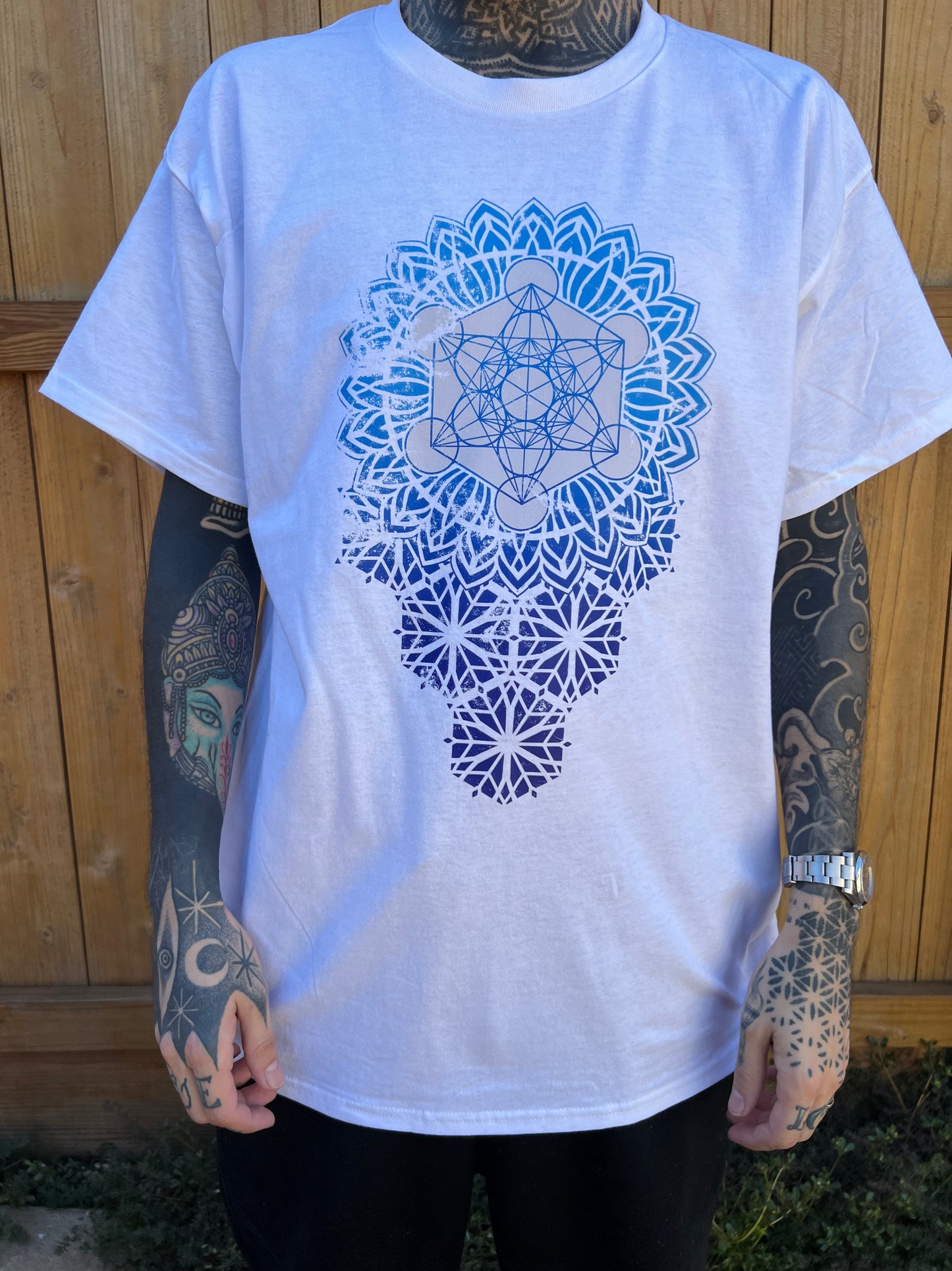 White Metatrons Cube T Shirt