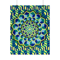 Quantum Garden - Vibrant Mandala Art Print
