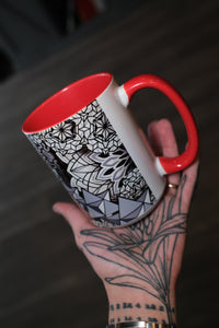 Sacred Geometry Accent Mug – Geometric Mandala