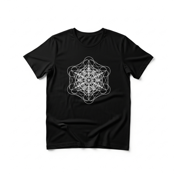 Black Metatron's Cube T-Shirt — Limited Edition