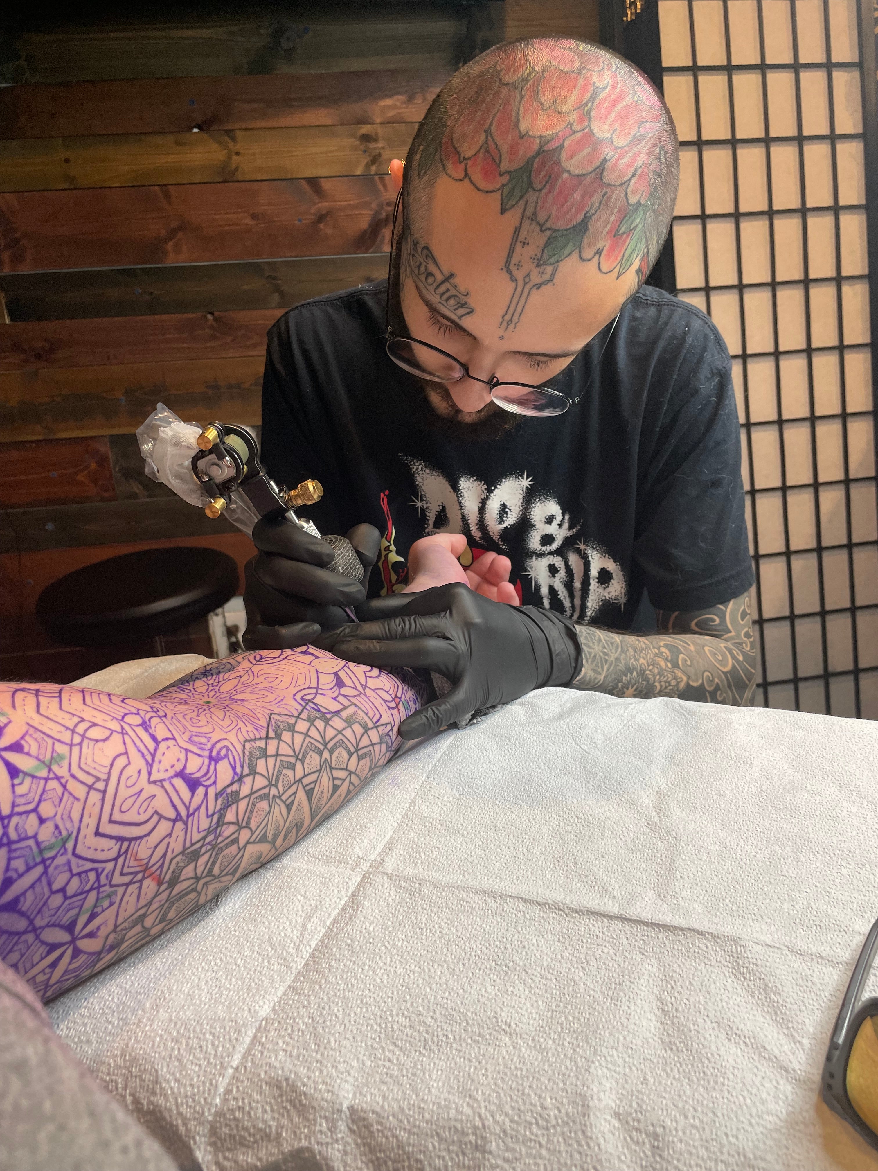 Adam Recker tattoo by Raul Wesche